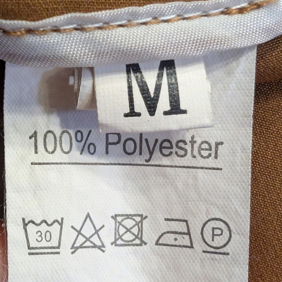 2 Pair Bundle High Waist Work Pants With Pockets Tan and Steel Blue Size Medium - Picture 6 of 11